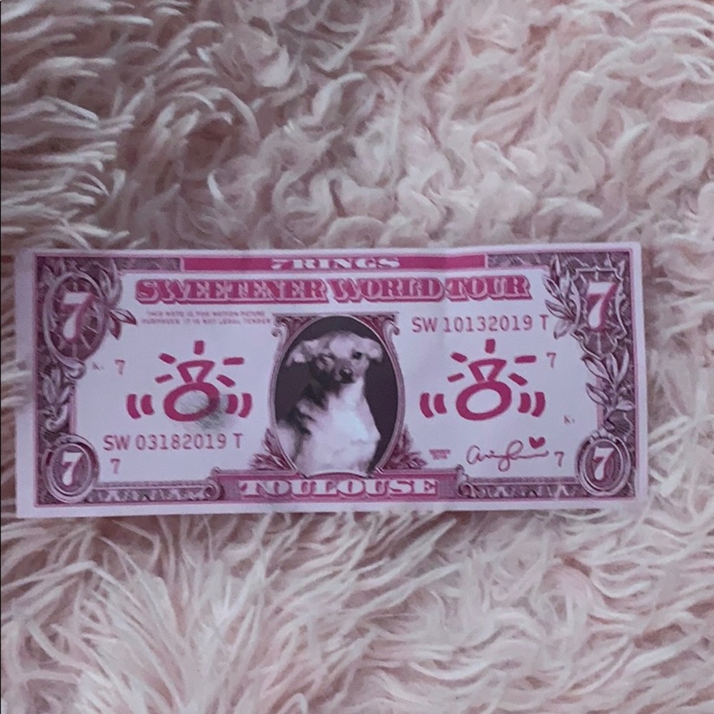7 Rings Money!!! Sweetner World Tour 2019